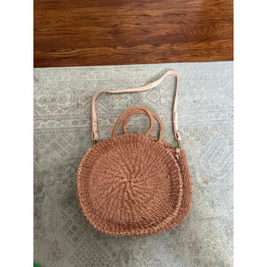 Women's Clare V. Brown Woven Crossbody Bag One Size